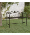 2-Seater Garden Bench 104 cm Black Steel