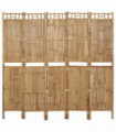 5-Panel Room Divider Bamboo 200x180 cm