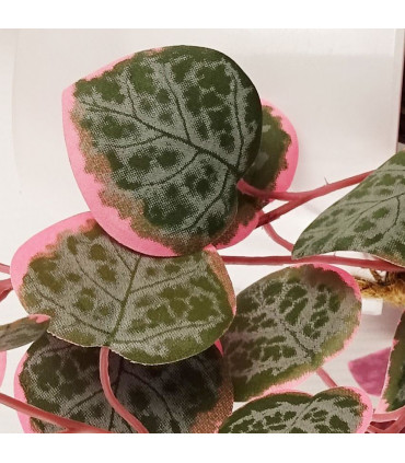 Artificial Potted Trailing Hanging Pink Plant Realistic - String of Hearts 90cm