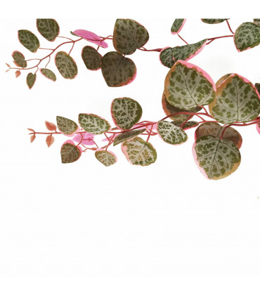 Artificial Potted Trailing Hanging Pink Plant Realistic - String of Hearts 90cm