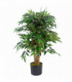 Artificial Ficus Tree Green 90cm Leaf Realistic Plant Home Decor Dried Flowers