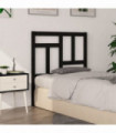 Bed Headboard Black 80.5x4x100 cm Solid Wood Pine