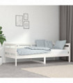 Day Bed White Solid Wood Pine 90x200 cm