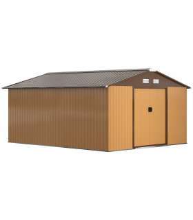 13ft x 11ft Metal StorageFoundation Vent Doors Yellow