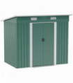 7 x 4ft Outdoor Garden Metal Storage Shed, Green