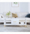 Coffee Table White 102x50x40 cm Engineered Wood