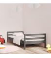 Bed Frame Grey 90x200 cm Solid Wood Pine