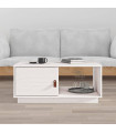 Coffee Table White 80x50x35.5 cm Solid Wood Pine