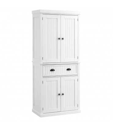 Freestanding Kitchen Storage Cabinet Drawers Cupboards Shelves White