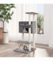 Cat Tree with Sisal Scratching Posts Light Grey 108.5 cm