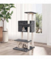 Cat Tree with Sisal Scratching Posts Dark Grey 108.5 cm