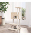 Cat Tree with Sisal Scratching Posts Cream 108.5 cm