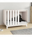 Dog House White 90x60x67 cm Solid Wood Pine