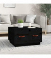 Coffee Table Black 60x53x35 cm Solid Wood Pine