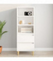 Highboard White 40x36x110 cm Engineered Wood