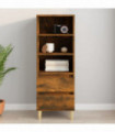 Highboard Smoked Oak 40x36x110 cm Engineered Wood