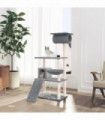 Cat Tree with Sisal Scratching Posts Light Grey 131 cm