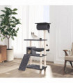 Cat Tree with Sisal Scratching Posts Dark Grey 131 cm