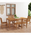 7 Piece Garden Dining Set Solid Teak Wood