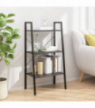 3-Tier Standing Shelf Black 56x35x108 cm