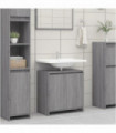 Bathroom Cabinet Grey Sonoma 60x33x61 cm Engineered Wood