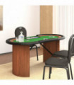 10-Player Poker Table with Chip Tray Green 160x80x75 cm