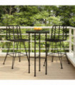 Bar Stools 2 pcs Black 45x56x103.5 cm PE Rattan and Steel