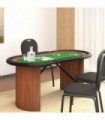 10-Player Poker Table Green 160x80x75 cm