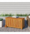 Garden Storage Box with Wheels 113x50x58 cm Solid Wood Acacia