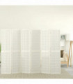 Folding 6-Panel Room Divider Japanese Style 240x170 cm White