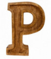 Hand Carved Wooden Embossed Letter P