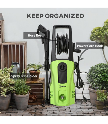 DURHAND Portable Power Washer 1800W, 150 Bar, 510 L/h for Garden, Car, Furniture