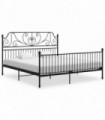 Bed Frame Black Metal 200x200 cm