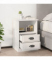 vidaXL Bedside Cabinets 2 pcs White 43x36x60 cm