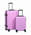 vidaXL Hardcase Trolley Set 2 pcs Pink ABS