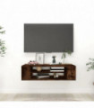 Hanging TV Cabinet Smoked Oak 100x30x26.5 cm Engineered Wood