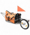 Bike Luggage Trailer with Bag Orange and Black