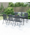 vidaXL Garden Table Anthracite 200x100x72 cm Steel Mesh