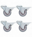 16 pcs Bolt Hole Swivel Casters 50 mm