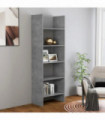 vidaXL Book Cabinet Concrete Grey 60x35x180 cm Engineered Wood