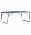 Folding Camping Table Grey Aluminium 60x40 cm