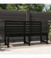 vidaXL Garden Bench Black 157.5 cm Solid Wood Pine