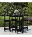 vidaXL 5 Piece Garden Bar Set Black Solid Wood Pine