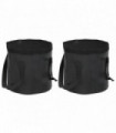 vidaXL Folding Buckets 2 pcs Black 20 L PVC