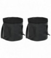 vidaXL Folding Buckets 2 pcs Black 30 L PVC