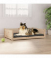 Dog Bed 95.5x65.5x28 cm Solid Pine Wood