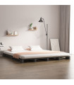 Bed Frame Grey 150x200 cm Solid Wood Pine 5FT King Size