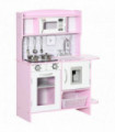 Kitchen Set for Kids W/ Lights Sounds, Microwave, Sink, for Aged 3-6 HOMCOM