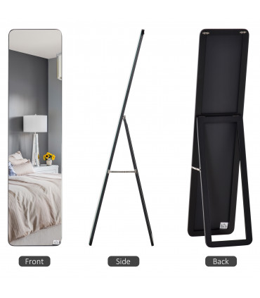 Full Length Mirror Free Standing or Wall Mount Dressing Bedroom Black