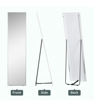 Full Length Mirror Dressing Mirror Wall-Mounted Entryway Black Frame